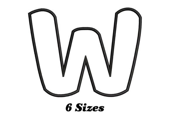 Alphabet Letter W Outline