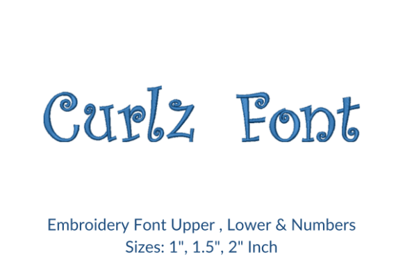 Curlz Fonts Embroidery Design