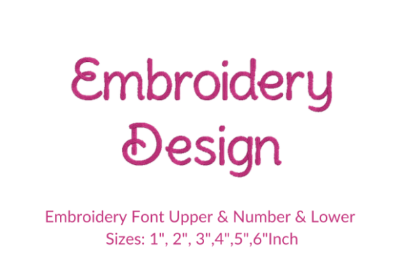 Delius Font Embroidery Design