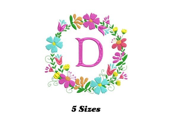 Flower Alphabet Letter D