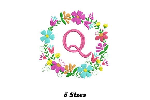 Flower Alphabet Letter Q