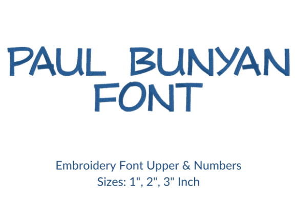 Paul Bunyan Fonts Embroidery Design